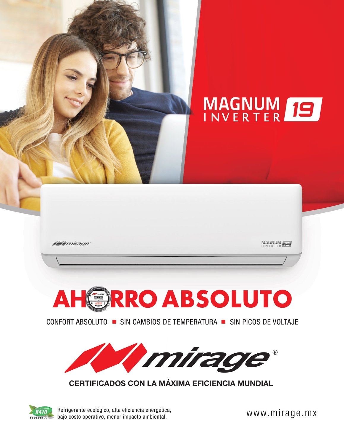 MIRAGE MAGNUM 19 INVERTER- 1 TON 220V- FRIO CALOR