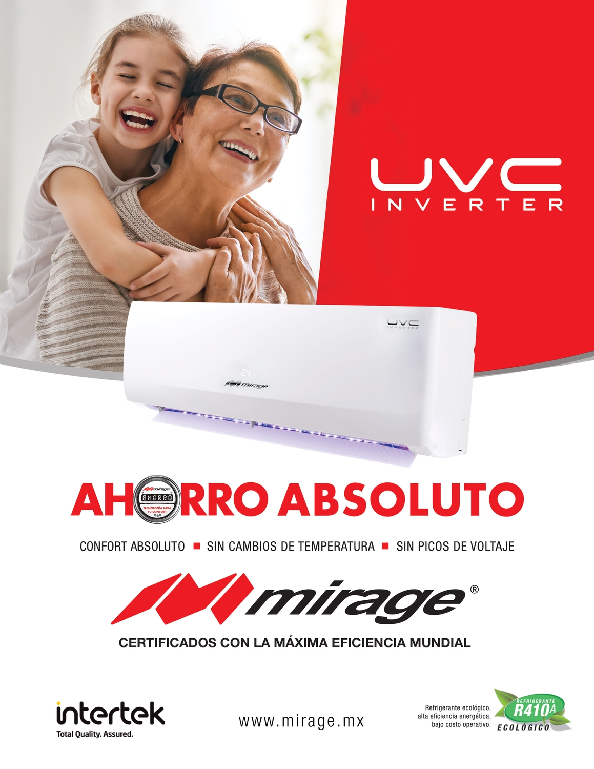 MIRAGE INVERETR UVC- 1 TON 220V - FRIO CALOR